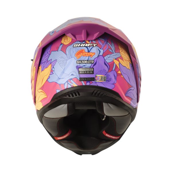 Casco Integral Shaft 598 GTR GYVERNY FUCSIA MORADO VISOR FUCSIA IRIDIUM - Imagen 3