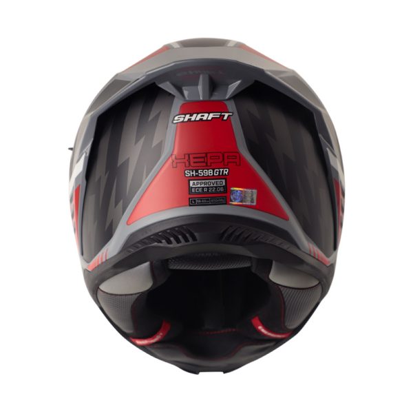 Casco Integral Shaft 598 GTR XEPA GRIS ROJO VISOR ROJO IRIDIUM - Imagen 2