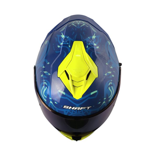 Casco Integral Shaft 598 GTR ADRENOCHROME AZUL VISOR AZUL IRIDIUM - Imagen 5