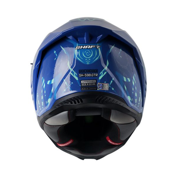 Casco Integral Shaft 598 GTR ADRENOCHROME AZUL VISOR AZUL IRIDIUM - Imagen 4