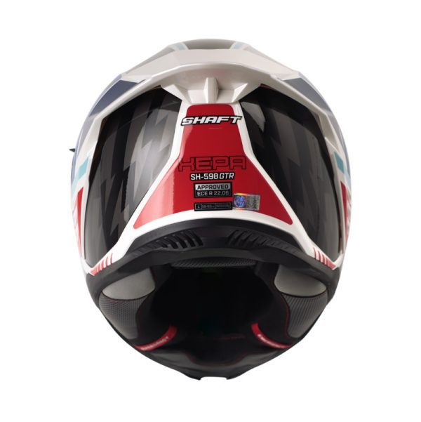 Casco Integral Shaft 598 GTR XEPA BLANCO PERLA AZUL ROJO VISOR AZUL IRIDIUM - Imagen 2