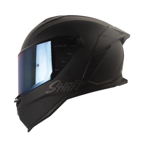 Casco Integral Shaft 598 GTR NEGRO MATE VISOR AZUL IRIDIUM - Imagen 2