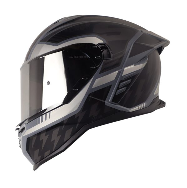 Casco Integral Shaft 598 GTR XEPA GRIS VISOR PLATEADO IRIDIUM