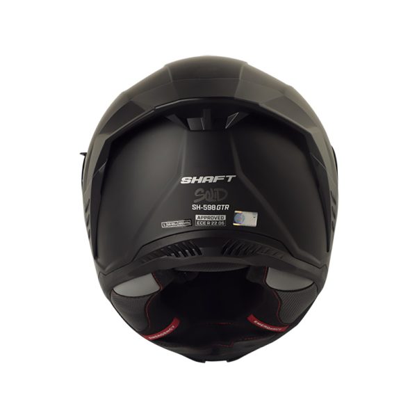 Casco Integral Shaft 598 GTR NEGRO MATE VISOR AZUL IRIDIUM - Imagen 4