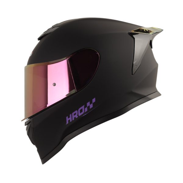 CASCO CERRADO HRO 506 SP SOLID NEGRO MORADO VISOR IRIDIUM MORADO