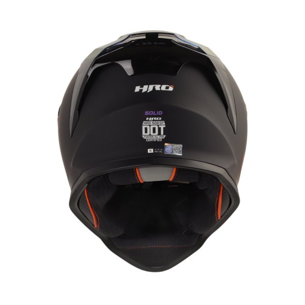 CASCO CERRADO HRO 506 SP SOLID NEGRO MORADO VISOR IRIDIUM MORADO - Imagen 2