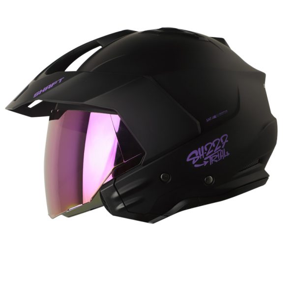 Casco Abierto SHAFT 227 Solid Negro Morado Mate