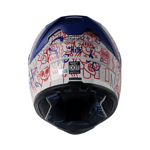 Casco Integral SHAFT 502 SP PEEPS GRIS CLARO AZUL VISOR TRASLUCIDO AZUL - Imagen 2