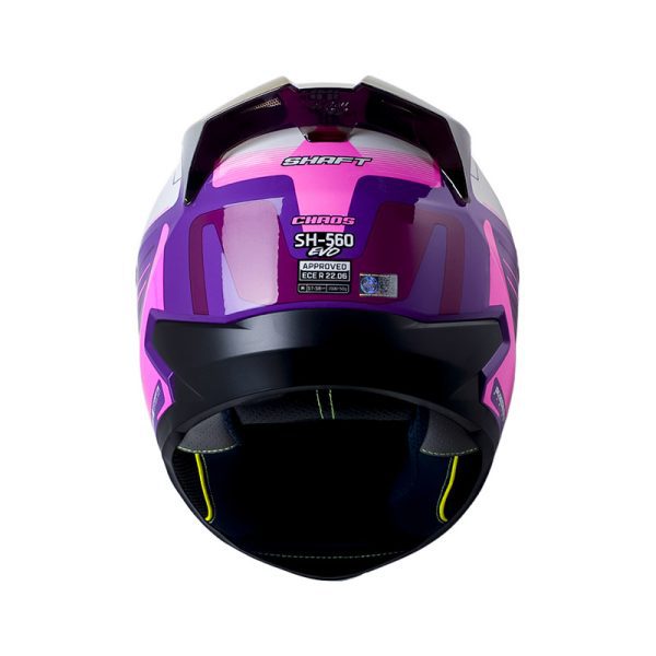 Casco Integral Shaft 560 Evo Chaos Morado Fucsia Visor Morado Iridium - Imagen 2