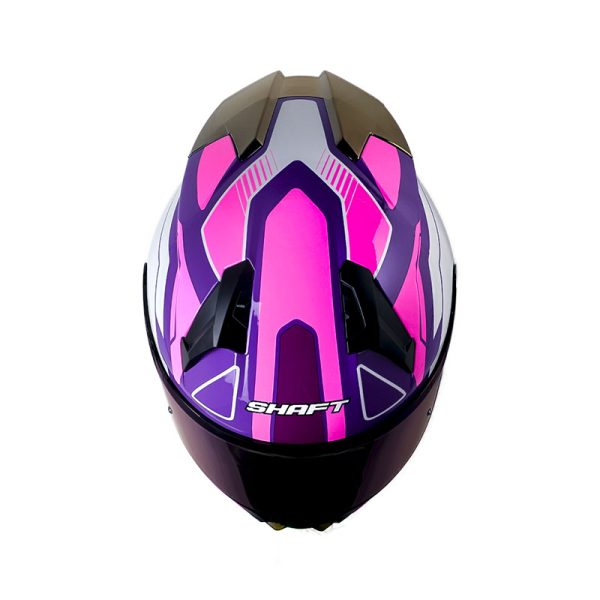 Casco Integral Shaft 560 Evo Chaos Morado Fucsia Visor Morado Iridium - Imagen 3