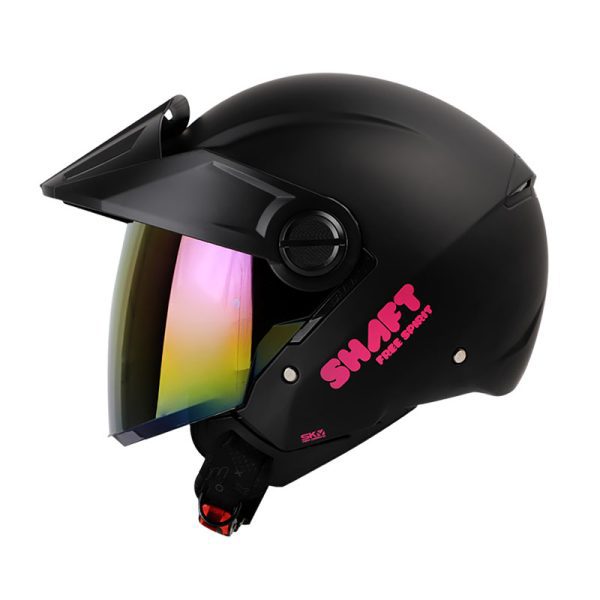 Casco Abierto SHAFT 212 SOLID NEGRO FUCSIA