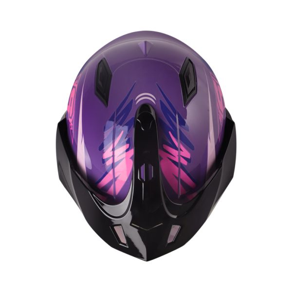 Casco Abierto SHAFT 227 TRIAL Same Morado Fucsia Brillante - Imagen 3