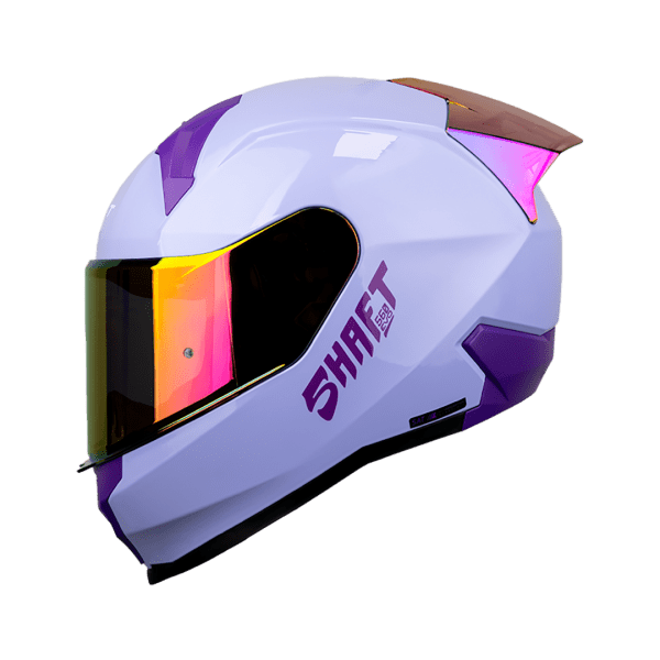 Casco Integral Shaft 560 Evo Solid Morado Claro Morado Brillante Visor Fucsia Iridium