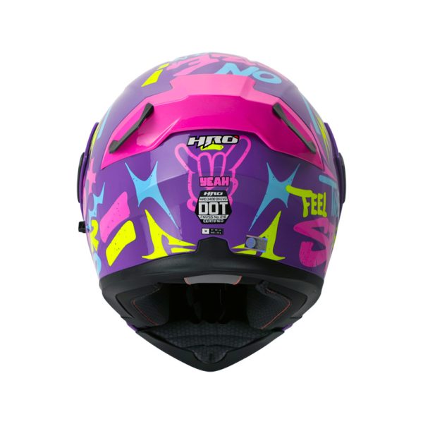 Casco ABATIBLE HRO 3400 DV EVO YEAH MORADO AZUL VISOR IRIDIUM MORADO - Imagen 2