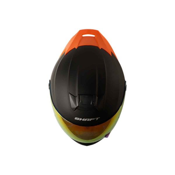 Casco Integral SHAFT 502 SP SOLID NEGRO NARANJA VISOR TRASLUCIDO - Imagen 3