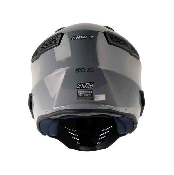 Casco Modular SHAFT 225 PILOT EVO SOLID GRIS NEGRO - Imagen 2