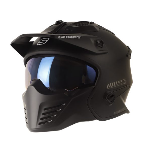 Casco Modular SHAFT 225 PILOT EVO SOLID NEGRO GRIS - Imagen 2