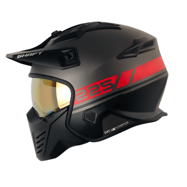 Casco Modular SHAFT 225 PILOT EVO PRIME NEGRO ROJO