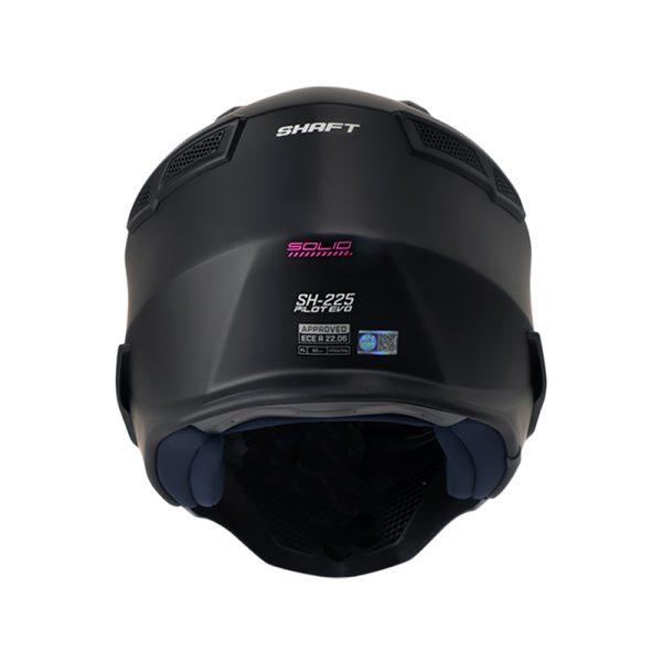 Casco Modular SHAFT 225 PILOT EVO SOLID NEGRO FUCSIA - Imagen 2