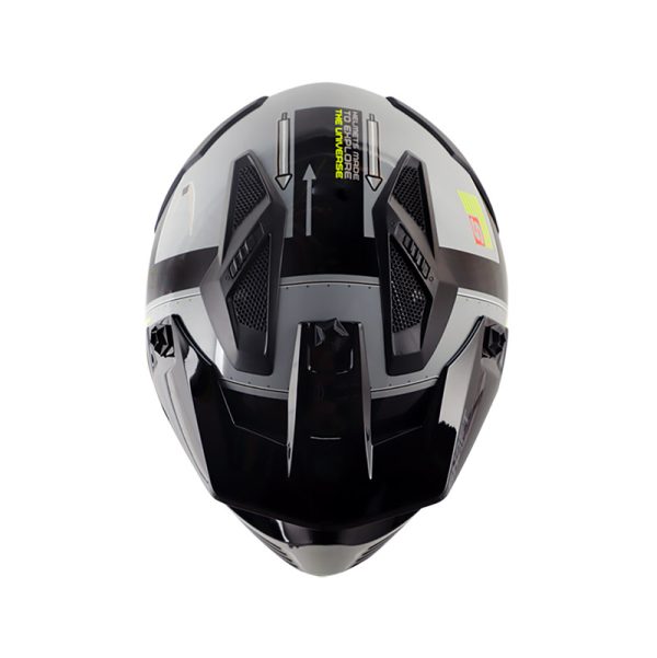 Casco Modular SHAFT 225 PILOT EVO SATURN V GRIS AMARILLO NEON - Imagen 3