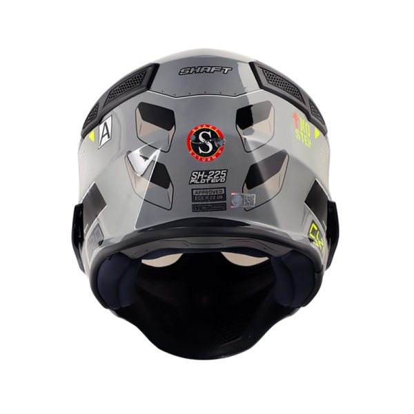 Casco Modular SHAFT 225 PILOT EVO SATURN V GRIS AMARILLO NEON - Imagen 2