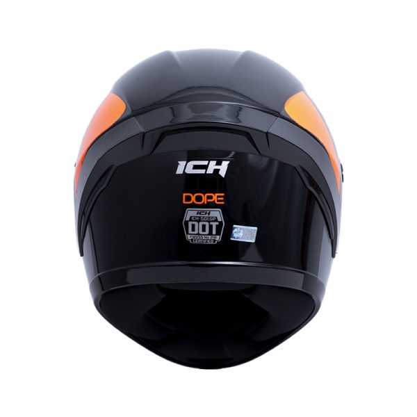 CASCO INTEGRAL ICH 501 DOPE NEGRO BRILLO NARANJA NEON VISOR HUMO - Imagen 2