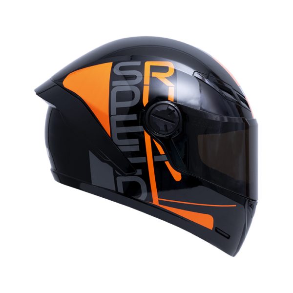 CASCO INTEGRAL ICH 501 DOPE NEGRO BRILLO NARANJA NEON VISOR HUMO - Imagen 3