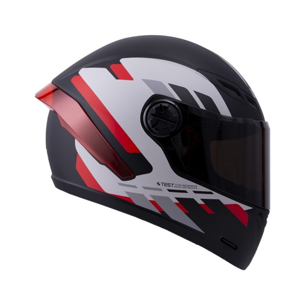 CASCO INTEGRAL ICH 501 FITAR NEGRO MATE ROJO VISOR HUMO - Imagen 3