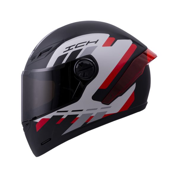 CASCO INTEGRAL ICH 501 FITAR NEGRO MATE ROJO VISOR HUMO