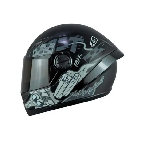CASCO INTEGRAL ICH 501 F-FOOD NEGRO GRIS VISOR HUMO