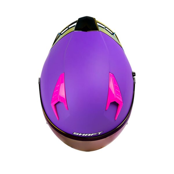 Casco Abierto Shaft SH-226SP Solid Mate Morado Fucsia VISOR Silver Morado - Imagen 3