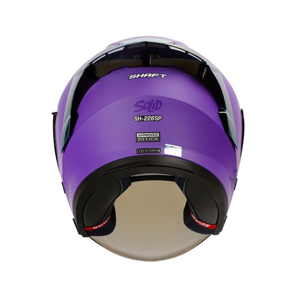 Casco Abierto Shaft SH-226SP Solid Mate Morado Fucsia VISOR Silver Morado - Imagen 2