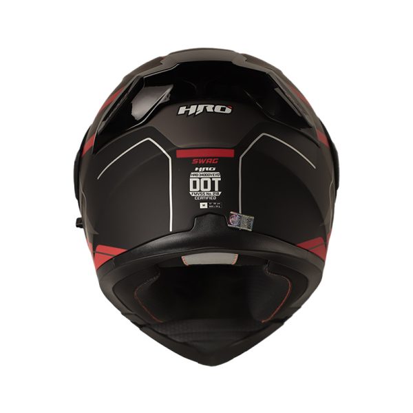 Casco ABATIBLE HRO 3400 DV EVO SWAG NEGRO ROJO MATE VISOR HUMO - Imagen 3