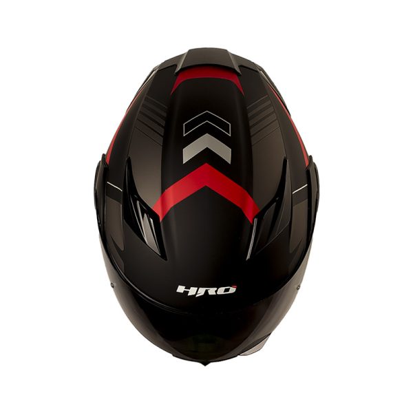 Casco ABATIBLE HRO 3400 DV EVO SWAG NEGRO ROJO MATE VISOR HUMO - Imagen 4