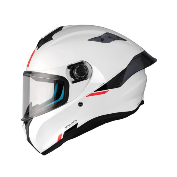 Casco Integral MT Targo S Solid A0 Blanco Perla Brillo