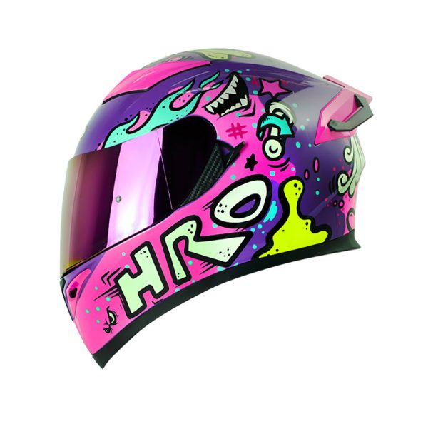 Casco Integral HRO 514DV EVO FUNNER MORADO FUCSIA VISOR MORADO