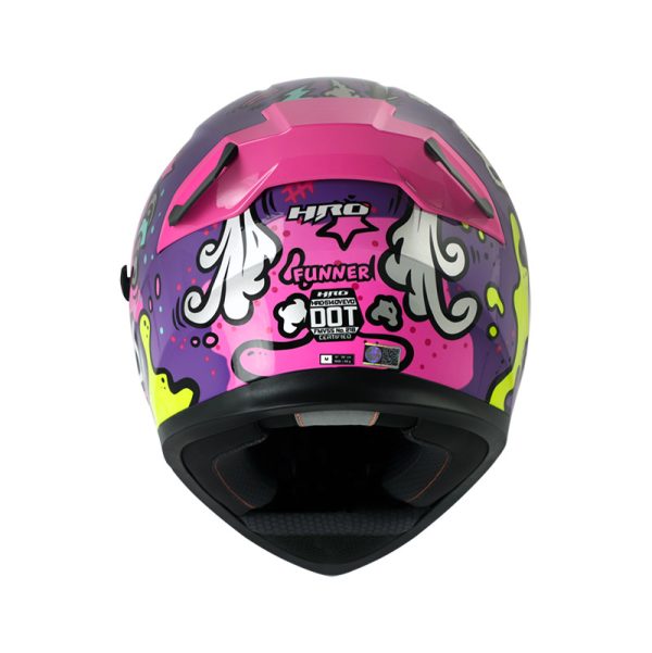 Casco Integral HRO 514DV EVO FUNNER MORADO FUCSIA VISOR MORADO - Imagen 3