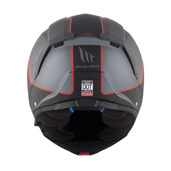 Casco Abatible MT ATOM 2 SV Emalla B15 Negro Rojo Gris Mate - Imagen 2