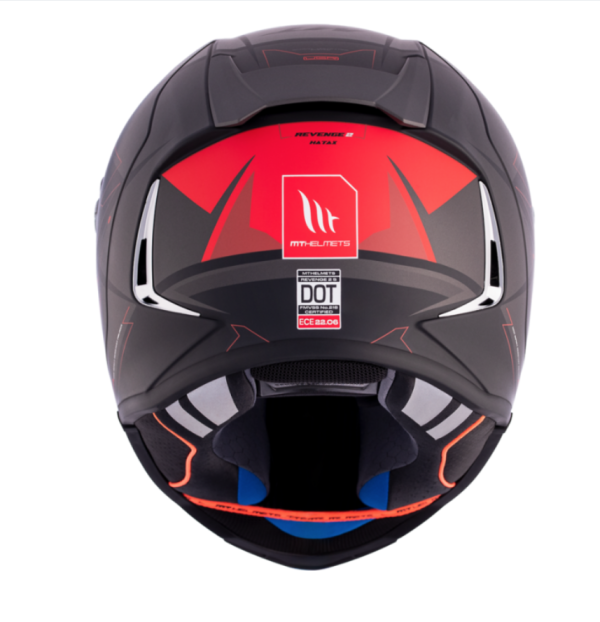 Casco Integral MT Revenge 2 110 B Hatax B5 Negro Rojo Mate - Imagen 7