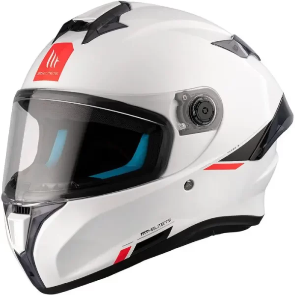 Casco Integral MT Targo S Solid A0 Blanco Perla Brillo - Imagen 2