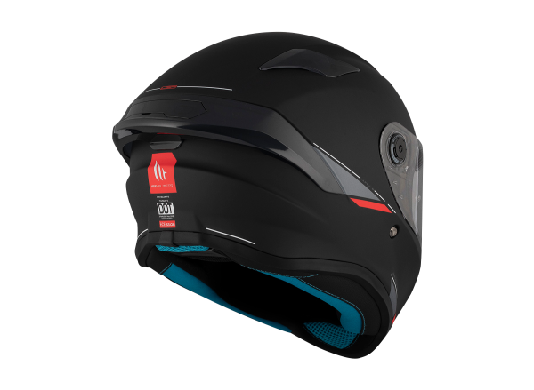 Casco Integral MT Targo S Solid A1 Negro Mate - Imagen 6