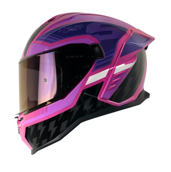 Casco Integral Shaft 598 GTR XEPA FUCSIA MORADO VISOR MORADO IRIDIUM