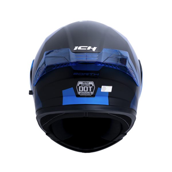 CASCO ABATIBLE ICH 3120 ZORTH NEGRO MATE AZUL NAVY VISOR HUMO - Imagen 3