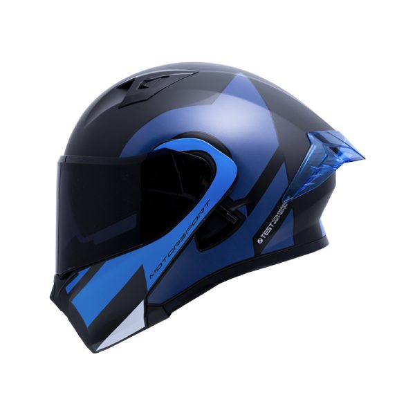 CASCO ABATIBLE ICH 3120 ZORTH NEGRO MATE AZUL NAVY VISOR HUMO - Imagen 2