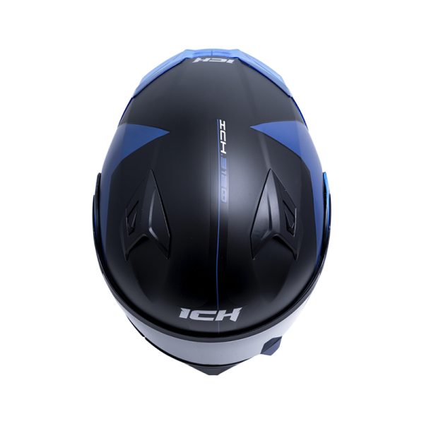 CASCO ABATIBLE ICH 3120 ZORTH NEGRO MATE AZUL NAVY VISOR HUMO - Imagen 4