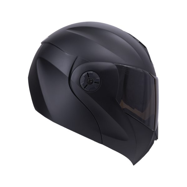 CASCO ABATIBLE ICH 3110 SOLID NEGRO MATE VISOR HUMO + VISOR TRANSPARENTE - Imagen 4