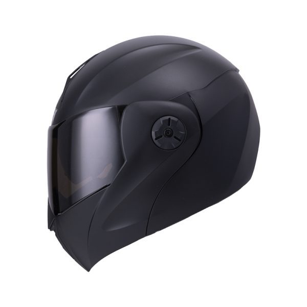 CASCO ABATIBLE ICH 3110 SOLID NEGRO MATE VISOR HUMO + VISOR TRANSPARENTE