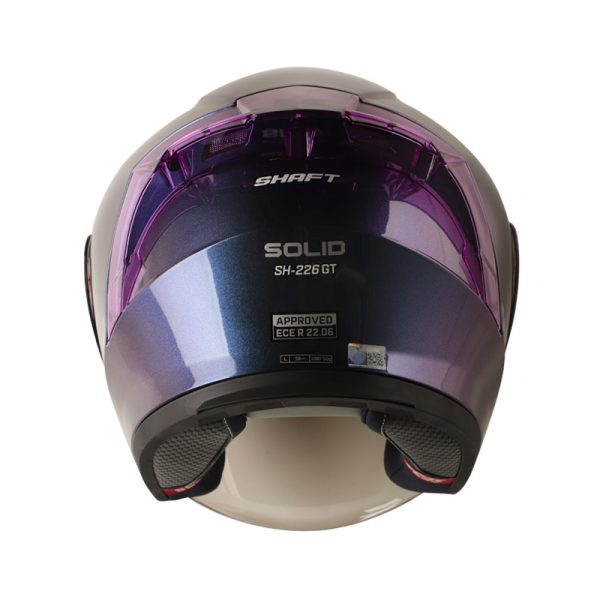 Casco Abierto Shaft SH-226GT SOLID CAMALEON VISOR  IRIDIUM PLATEADO - Imagen 2