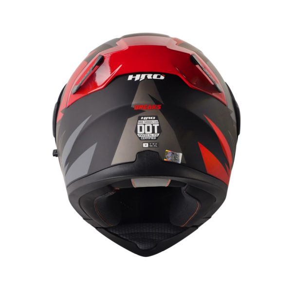 Casco ABATIBLE HRO 3400 DV EVO BREAKS NEGRO ROJO VISOR IRIDIUM ROJO - Imagen 4