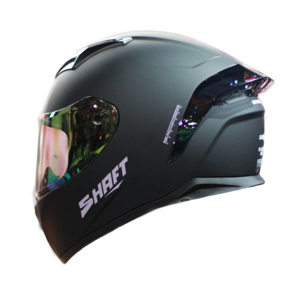 CASCO INTEGRAL SHAFT 582SP EVO SOLID NEGRO MORADO SPOILER IRIDIUM VISOR IRIDIUM MORADO